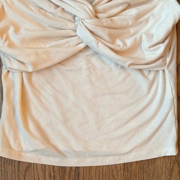 Reformation Cropped Twist Front Top Cream XS - Picture 5 of 7